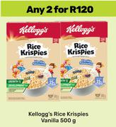 Kellogg's Rice Krispies Vanilla-For 2 x 500g