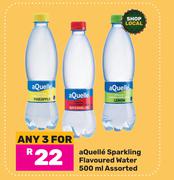 Aquelle Sparkling Flavoured Water Assorted-For 3 x 500ml