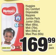 Huggies Dry Comfort Disposable Nappies Jumbo Pack-Per Pack