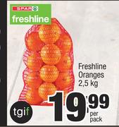 Spar Freshline Oranges-2.5Kg Per Pack
