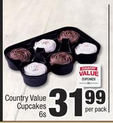 Country Value Cupcakes-6s Per Pack