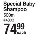 Purity & Elizabeth Anne's Special Baby Shampoo-500ml Each