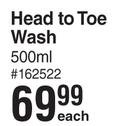 Purity & Elizabeth Anne's Head To Toe Wash-500ml Each