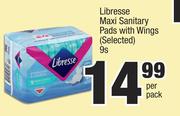 Libresse Maxi Sanitary Pads With Wings (Selected)-9's Per Pack