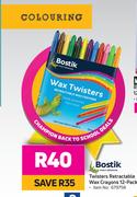 Bostik Twisters Retractable Wax Crayons (12 Pack)