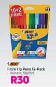 Bic Fibre Tip Pens (12 Pack)