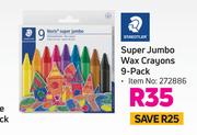 Staedtler Super Jumbo Wax Crayons (9 Pack)