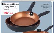 Home Living 24cm & 28cm Frying Pan Set-Each