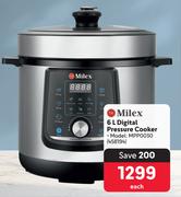 Milex 6L Digital Pressure Cooker MPP0030-Each