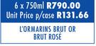 Lormarins Brut Or Brut Rose-6 x 750ml