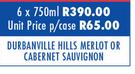 Durbanville Hills Merlot Or Cabernet Sauvignon-6 x 750ml