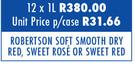 Robertson Soft Smooth Dry Red, Sweet Rose Or Sweet Red-12 x 1L