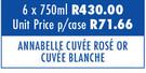Annabelle Cuvee Rose Or Cuvee Blanche-6 x 750ml
