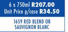 1659 Red Blend Or Sauvignon Blanc-6 x 750ml