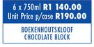 Boekenhout Skloof Chocolate Block-6 x 750ml
