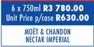 Moet & Chandon Nectar Imperial-6 x 750ml