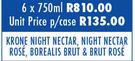 Krone Night Nectar Rose, Borealis Brut & Brut Rose-6 x 750ml