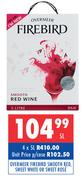 Overmeer Firebird Smooth Red, Sweet White Or Sweet Rose-5L