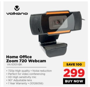 Volkano Home Office Zoom 720 Webcam VK-10101-BK