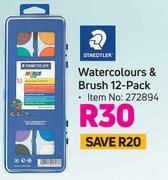 Staedtler Watercolours & Brush 12 Pack