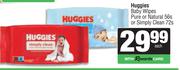 Huggies Baby Wipes (Pure Or Natural 56s Or Simply Clean 72s Pack)-Each