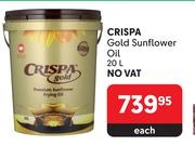 Crispa Gold Sunflower Oil-20Ltr Each