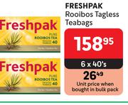 Freshpak Rooibos Tagless Teabags-6 x 40's Pack