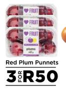 Red Plum Punnets-For 3