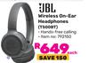 JBL Wireless On-Ear Headphones T500BT-Each