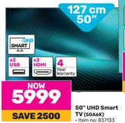 Hisense 50" (127cm) UHD Smart TV 50A6K