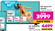 Hisense 43" Smart TV 43A4K