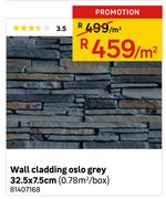 Oslo Wall Cladding Grey 32.5 x 7.5cm-Per Sqm