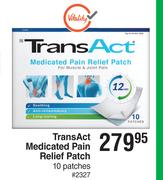 TransAct Medicated Pain Relief Patch 10 Patches