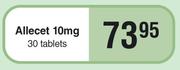 Allecet 10mg 30 Tablets