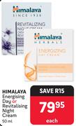 Himalaya Energising Day Or Revitalising Night Cream-50ml Each