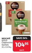 Nescafe Gold Cappuccino Sachets-20 x 12.5/18g
