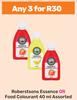 Robertsons Essence Or Food Colourant Assorted-For Any 3 x 40ml