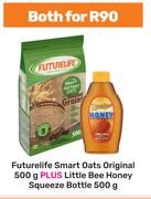 Futurelife Smart Oats Original 500g Plus Little Bee Honey Squeeze Bottle 500g-Both For