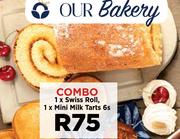1 x Swiss Roll, 1 x Mini Milk Tarts 6s-Combo