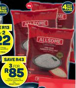 Allsome 100% Thai Long Grain Parboiled Rice-For 3 x 2Kg