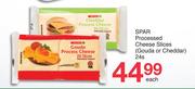 Spar Processed Cheese Slices (Gouda Or Cheddar)-24s Each