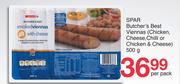 Spar Butcher's Best Viennas (Chicken,Cheese,Chilli Or Chicken & Cheese)-500g Per Pack