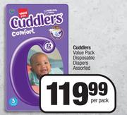 Cuddlers Value Pack Disposable Diapers Assorted-Per Pack