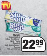 Sta Soft Concentrated Fabric Conditioner Refill Pouch Assorted-500ml/800ml Each