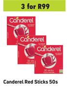 Canderel Red Sticks-For 3 x 50s