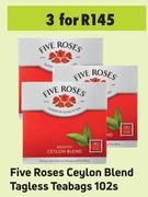 Five Roses Ceylon Blend Tagless Teabags-For 3 x 102s