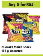 Nik Naks Maize Snack Assorted-For 5 x 135g