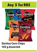 Doritos Corn Chips Assorted-For 5 x 145g