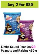 Simba Salted Peanuts Or Peanuts & Raisins-For 2 x 450g