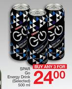 Spar Go Energy Drink (Selected)-3 x 500ml